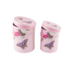 Cutie cilindru medie 2/set - Model 3 (Fluturi Roz)